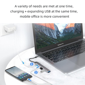 Fuente de fábrica al por mayor Tipo-c a Usb Hub PD Expansor de datos de carga rápida Usb3.0 Extensor de computadora cinco en uno <span class=keywords><strong>Usbhub</strong></span> - Product Image 4