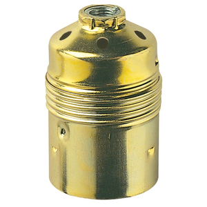 ที่วางหลอดไฟ E27 M10x1 ซม. ทองเหลือง สูง 3.8 ซม. สำหรับปลั๊กเสียบ - Product Image 1
