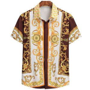 Camisa de Manga Corta Islámica Árabe de Oriente Medio para Hombre, Estilo Real Hawaiano <span class=keywords><strong>Betis</strong></span>. - Product Image 6