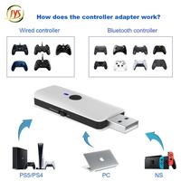 Controlador Blue tooth Retro receptor Adaptador inalámbrico para PS5/PS4/PS3/Switch/PC/Xbox Classic Edition receptor convertidor