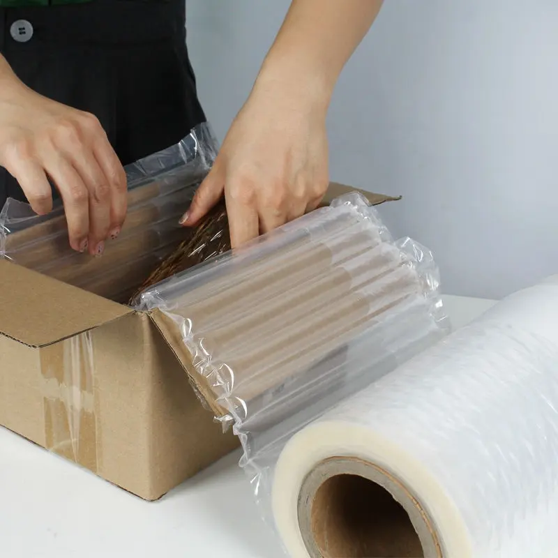 Yingyoupin embalaje fábrica PE/PA plástico burbuja inflable embalaje aire columna rollo