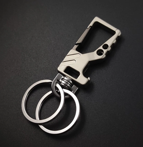 Unisex Multifunctional Brass Carabiner Keychain New Zealand Sourcing <b>Metal</b> Pendant Bottle Opener Waist Hanging Couples - Product Image 5