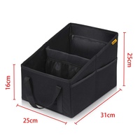 Boîte de rangement multifonctionnelle pliable pour coffre de voiture en tissu Oxford - Facile à transporter