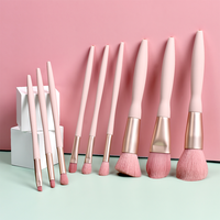 Best-seller transfrontalier : Ensemble de 9 pinceaux de maquillage sexy en fibre synthétique, forme sablier, ultra-doux, pinceaux de base de qualité supérieure