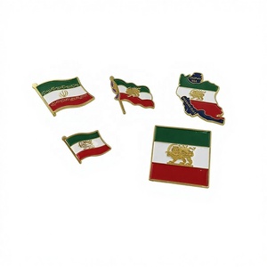Spilla Personalizzata in Smalto Morbido con Leone e Bandiera dell'Iran per Decorazione Abbigliamento - Product Image 1