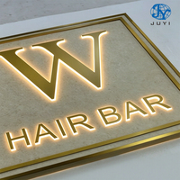 Letrero Personalizado con Nombre de Tienda para Interiores y Exteriores, Letrero Metálico 3D, Logotipo LED para Salón de Uñas, Letrero 3D para Decoración de Tiendas