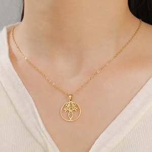 Collier <span class=keywords><strong>Arbre</strong></span> de Vie Myshape, pendentif <span class=keywords><strong>ADN</strong></span> infini double hélice, <span class=keywords><strong>arbre</strong></span> <span class=keywords><strong>généalogique</strong></span>, bijoux en acier inoxydable Wiccan, cadeau pour couple - Product Image 4