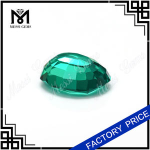 Lab สร้าง Hydrothermal รูปไข่ตัดอัญมณีหลวมโคลัมเบียราคามรกตสังเคราะห์ - Product Image 3