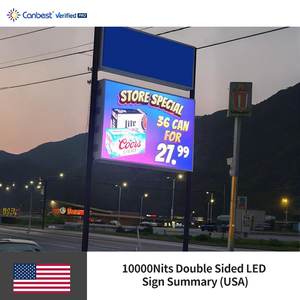 Canbest <span class=keywords><strong>APro</strong></span> P8 8Mm 2880 X1950Mm 9, 45 X6, 3Ft 10000Nits Doppelseitige LED-Außenwerbung Bildschirm Billboard Sign in Usa - Product Image 6