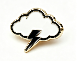 Custom Metal Lapel <b>Pin</b> Cloud Lightning <b>Badge</b> Plated Emblem for Business Gift - Product Image 3