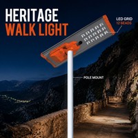 Lampadaire solaire IP66 avec panneau mono et batterie LiFePO4 longue durée, autonomie de 5 jours de pluie pour autoroutes, voies express et routes principales