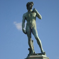 Statue d'david en bronze, décoration artistique de jardin en plein air