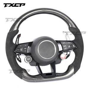 Ajustement pour <span class=keywords><strong>Audi</strong></span> R8 tt mk2 mk3 RS TTS ttrs rs3 <span class=keywords><strong>rs6</strong></span> RS4 RS5 RS7 A3 A4 A5 A6 A7 A8 B9 Q3 Q5 Q7 C8 fibre de carbone LED volant de voiture - Product Image 3