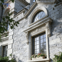 Moulures de fenêtre et de porte en GRC robustes, au design élégant, à motif cannelé et à capitales ornées, pour la décoration de bâtiments