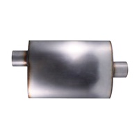 Tuyau d'échappement universel 2.5 pouces 66mm en acier inoxydable Tuyau d'échappement argenté avec logo imprimé en acier