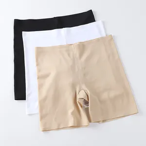 Commercio all'ingrosso Plu Formato Della Coscia Lunghezza Culotte Alta Elasticità Boxer Mutandine di Nylon Sottile Coscia Pantaloncini Ragazzo Panty Per Le Donne