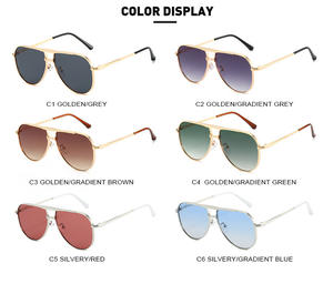 Gafas de Sol Cuadradas Polarizadas Ligeras de Moda para Mujer y Hombre, Estilo Vintage, Protección UV400, Clásicas, Grandes, Metálicas, Montura Completa, Rojas Transparentes - Product Image 6