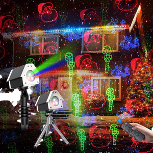 Lumières laser de noël en plein air 3 couleurs projecteur de vacances en mouvement RF minuterie à distance luciole étoiles douches lumière fête à la maison - Product Image 1