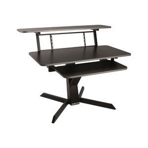 QUIK LOK - Z/460 BK Estación DE TRABAJO ergonómica y muebles de estudio Estable Durable Altura ajustable Estación de trabajo de estante triple - Product Image 1