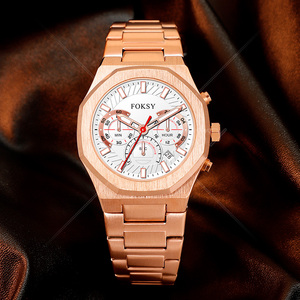 Haute qualité OEM ODM mode boîtier en alliage classique hommes Vintage Logo personnalisé étanche chronographe main poignet Quartz <span class=keywords><strong>montre</strong></span> Manufact - Product Image 5