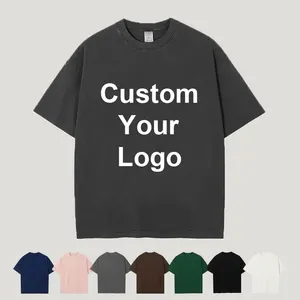 Men's Clothes Oversized Tshirt 100% Cotton T-shirt Manufacturer Streetwear Hip Hop Blank Acid Wash Custom Logo Vintage T Shirts
