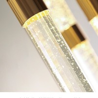 Lampe suspendue en cristal de luxe 220V pour escalier de villa 38cm 3m de longue hauteur 20 lumières lustre de cage d'escalier rotatif minimaliste petit