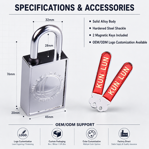 <span class=keywords><strong>Cadenas</strong></span> carré haute sécurité en gros, antivol robuste à aimant - Product Image 2