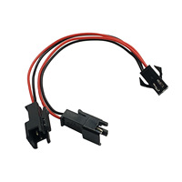 Kabel Konektor JST SM 2 Pin Male Female Plug 15CM dengan Selubung PVC, Kawat Tembaga Berlapis Timah, Kabel Ekstensi Daya untuk LED Strip