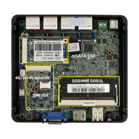 Mini PC portable embarqué XCY 4 ports LAN Celeron N2830 Thin Client PC Intel Baytrail Fanless Box 8 Go Firewall PC