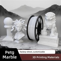 Filament PETG Marbre 1,75 mm en stock, effet pierre naturelle pour imprimantes FDM et modélisme artistique, 240°C