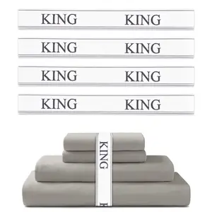 最受欢迎的床单组织器带床单组织器和存储标签带床单标签用于床上用品4件 (国王)