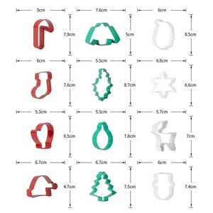 Ensemble de découpoirs à biscuits de Noël durables de qualité alimentaire, en acier inoxydable coloré, pour la pâte à pain d'épices, pour la pâtisserie et la confection de gâteaux de Noël - Product Image 3