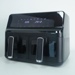 Luxe 9L écran tactile <span class=keywords><strong>Double</strong></span> Air <span class=keywords><strong>friteuse</strong></span> ménage électrique en plastique commande numérique écran LCD <span class=keywords><strong>Double</strong></span> panier carré KA01004 - Product Image 3