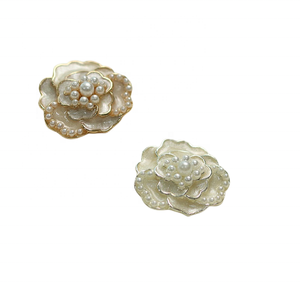 Chank กลวงเย็บมือ-รูเย็บเครื่องประดับโลหะสำหรับเสื้อโค้ทหินคริสตัลพลอยเทียมแบบสั่งทำกระดุมมุก - Product Image 1