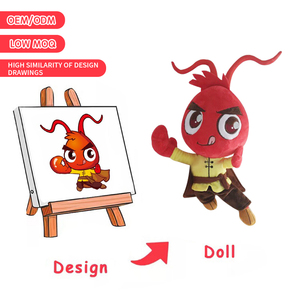 Low Moq ODM OEM Design personalizzato disegno bambola peluche, animale umanoide cuscino coperta mascotte personalizzata - Product Image 6