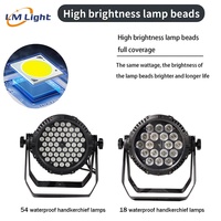 54x3W RGBW étanche 4in1 led par lumière DMX lavage mural professionnel par peut équipement de lumière de scène pour dj disco bar party
