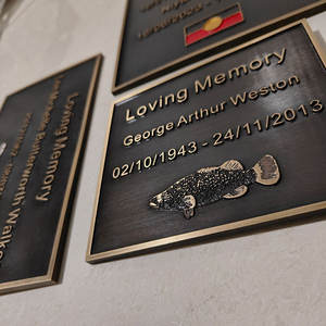 لوحة تذكارية مخصصة للجثث مع صورة مخصصة ونقش بارز ثلاثي الأبعاد من النحاس للمقابر - Product Image 6