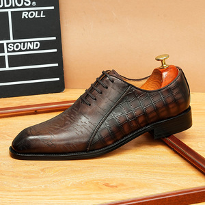 Zapatos de Vestir para Hombre de Alta Calidad, Estilo Casual Británico Extravagante, Oxfords de Moda, Nuevos Zapatos de Boda de Cuero Genuino para Hombre - Product Image 4