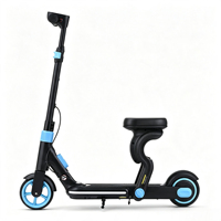 Scooter Eléctrico Plegable Recargable de 200W con Batería de 24V y Llantas de 6.5 Pulgadas para Niños, para Sentarse, Conducir y Deslizarse