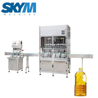 Ligne de remplissage d'huile d'olive de bouteille PET de Type linéaire automatique SKYM Machine de remplissage d'embouteillage d'huile comestible 5 L 10L 20L
