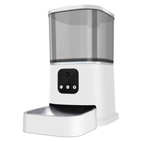 Distributeur automatique de nourriture pour animaux de compagnie portable à double alimentation avec WiFi et caméra, alimentation intelligente, réservoir de grain visible pour chiens et chats