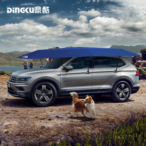 Dingcu Mobile Car Canopy Navy Blue Automatic Sunshade For Suv Truck Roof Cover With Fiberglass Rod 7kg - Product Image 2