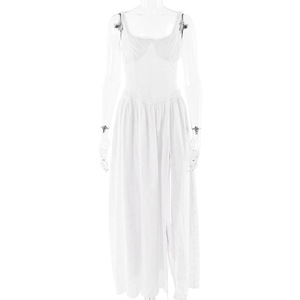 Vestido de Noche Largo Estilo Europeo sin Espalda con Cuello Halter, Cintura Imperio y Transpirable - Product Image 5