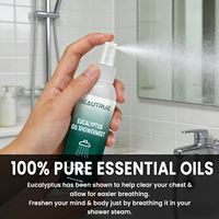 Huile d'Eucalyptus en Gros pour Douche, Brume Aromathérapie, Soulagement du Stress et de la Tension, Congestion Sinusale, Soin Relaxant pour le Corps et le Bain