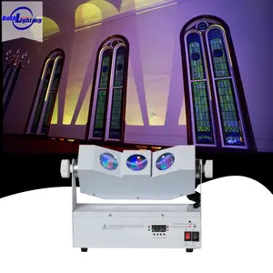 Iluminação de casamento 3x10w RGBA Tri Beam sem fio par uplight dmx alimentado por bateria led palco dj uplights