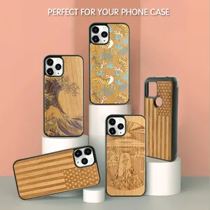 Funda Universal de madera para iPhone 13, venta al por mayor