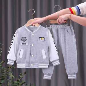 Bộ Đồ bóng chày cho bé trai mùa xuân và mùa thu quần áo trẻ em hai mảnh unisex 1-5 tuổi Bộ thể thao trẻ em - Product Image 4