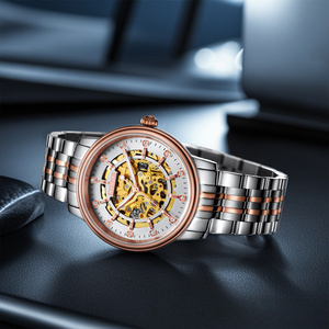 1Customized Luxury Stainless Steel Miyota <b>Automatic</b> Mechanical Water Resistant <b>Chronograph</b> Men's Watch Pointer Dial 20mm Band - Product Image 1