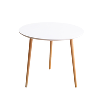 Table basse de salon en bois massif Comehome, table d'appoint de canapé, meuble rond moderne pour la maison