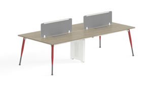 Greatway, nuevas <span class=keywords><strong>ideas</strong></span> de productos, escritorio de trabajo para 2 personas, mesa larga, blanca, marrón, estación de trabajo de oficina, 2017 - Product Image 2